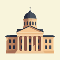 Democracy vector design with transparent ballot box, raised hands crowd, megaphone speech bubbles, and stylized flag symbolizing national pride and democratic values in solid color style.