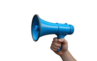 Holding megaphone, call to action concept ads