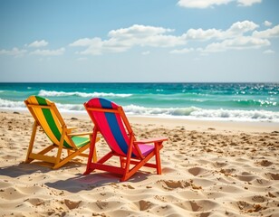 this image portrays a serene beach scene