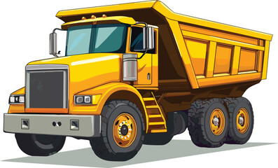 yellow dump truck