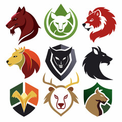 Animal Logo Collection Featuring Wildlife, Pets, Birds, Mammals, Nature Icons, Creative Animal Illustrations, and Vector Emblems for Branding and Design