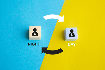 Shift work in different period day and night