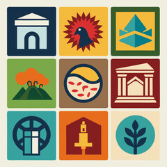 Art Logo Collection Featuring Abstract Shapes, Creative Designs, Modern Illustration, Paint Elements, Brush Strokes, Contemporary Art, and Artistic Vector Icons Set