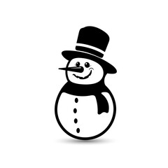 Snowman icon vector concept illustration design template