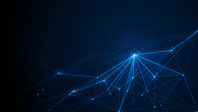 Connected polygons plexus vector background, digital data visualization. vector illustration