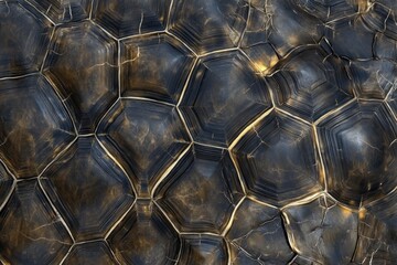 Turtle shell texture with copy space. Close-up turtle pattern. Reptile shell design. Turtle scales. Realistic turtle shell. Turtle design texture. Detailed turtle shell close-up. Wild Animal texture.