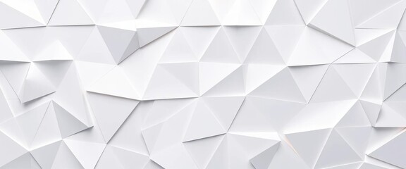 Abstract white triangle geometric background Flat lay, top view, contemporary, white