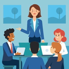 business people in office