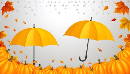 Transparent umbrella shielding from blue-toned rainfall, modern and clean design.
