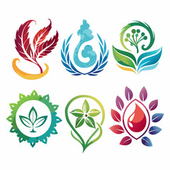 Hand-Drawn Watercolor Logo on White Background, Artistic Creative Branding, Painted Illustration Style, Unique Business Identity, Vector-Ready Design