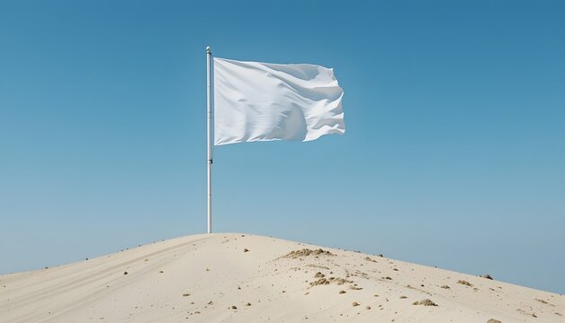 White flag waving