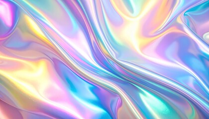Fototapeta premium Holographic rainbow foil iridescent texture abstract hologram background