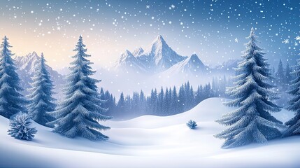 Fototapeta premium Winter wonderland landscape