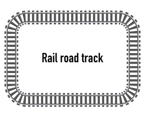 デフォルメされた線路のイラスト