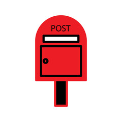 Mailbox icon, letter and mail, mailbox sign, vector graphics on a white background.
