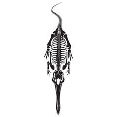 Monstrous yet graceful – Spinosaurus skeleton silhouette brought to life in Spinosaurus skeleton vector – dinosaur skeleton silhouette


