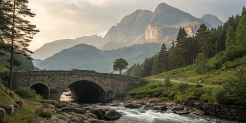 Glen Coe Bridge Scenic Landscape, Scottish Highlands,Scotland ,Travel