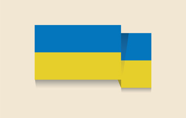 Modern Geometric Ukrainian Flag Vector Illustration