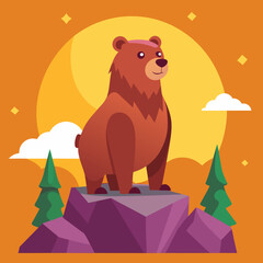 bear in winter forest