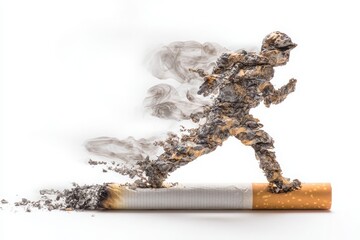Smoking kills a metaphorical representation of death