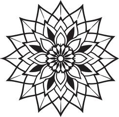 Black and white mandala