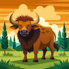 vector illustration of a cow