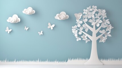 World environment day 2025  3d tree background promoting  beatplasticpollution awareness campaign