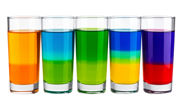 Color-Changing Mood-Responsive Drink isolated on transparent background.