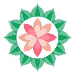 Looped Petal Mandala with Symmetric Laced Structure and Fill Patterns