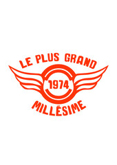 1974 annee anniversaire logo millesime