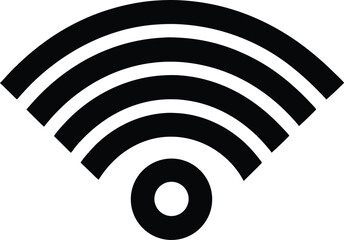 Minimalist wifi symbol silhouette