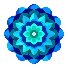 Rosette Mandala Framed by Petal Ring for Ceremonial Motifs