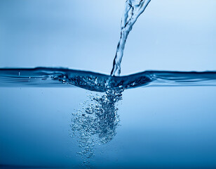 Clear Water Splash Photograph Representing Purity and Refreshment in a Minimalistic Style