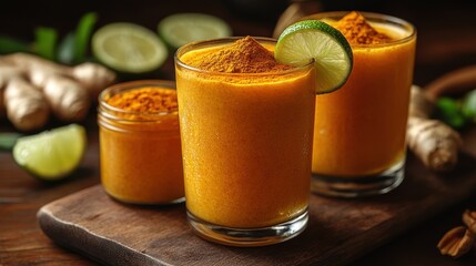 Golden Turmeric Smoothie with Lime