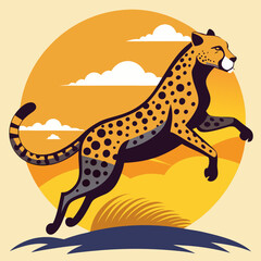 cheetah cartoon vector