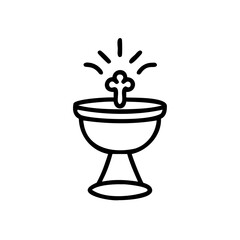 Black Line Drawing Of Incense Burner With Sprays Of Incense For Day Of The Dead Muertos Celebration Handmade