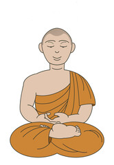 명상하는 스님