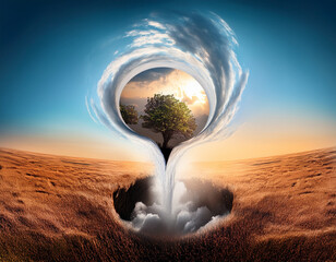 Life Concept. Existence survival . New life and hope concept image.