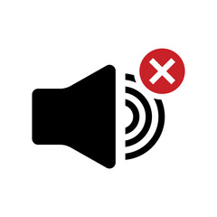 No Sound Icon – Minimalist Mute Speaker Vector