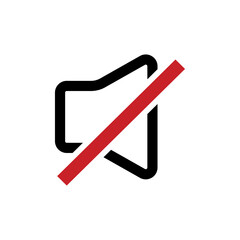 No Sound Icon – Minimalist Mute Speaker Vector