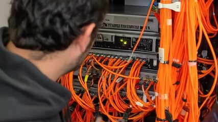 electrician working on a computer