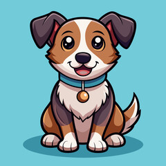 dog, animal, pet, puppy, cute, terrier, white, isolated, canine, cartoon, jack, portrait, mammal, brown, domestic, funny, illustration, russell, studio, happy, white background, jack russell, russel, 