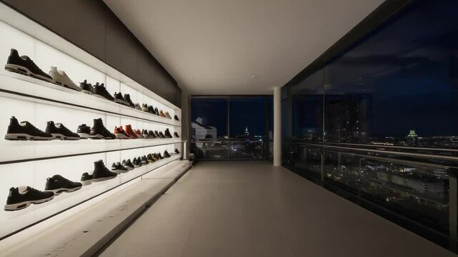 Modern sneaker store.