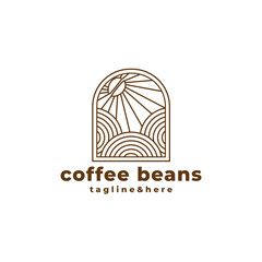 Coffee Beans Vector Logo Design