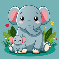 elephant, cartoon, animal, vector, baby, illustration, mammal, fun, character, pink, wildlife, safari, zoo, nature, animals, wild, art, drawing, funny, jungle, trunk, gray, cute, comic, humor