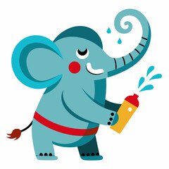 elephant with a balloon