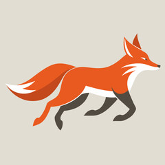 red fox vector illustration
