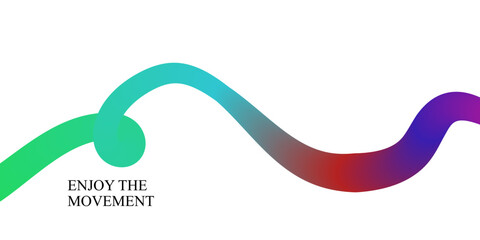 Background with Abstract Gradient Shapes. Pattern with Color Wavy Lines. Rainbow Ribbons