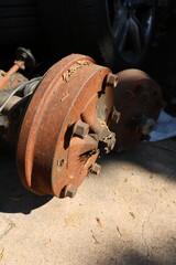 Ruty old drum brake