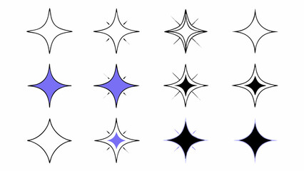 Set of 25 Modern Geometric Shapes | Retro Memphis Design Elements Collection.